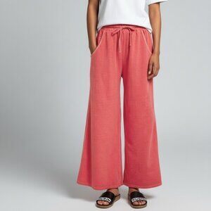 Zenana Wide Leg Washed Ruby Lounge Pants NWOT Size Large
